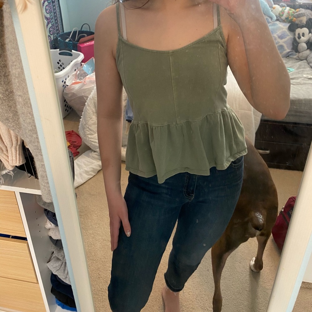 american eagle peplum tank